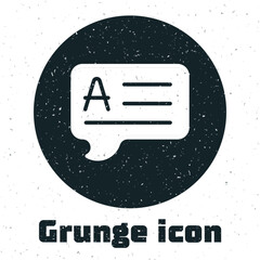 Fototapete - Grunge Speech bubbles with Answer icon isolated on white background. FAQ sign. Chat speech bubble and chart. Monochrome vintage drawing. Vector