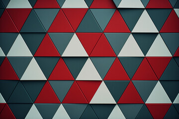 Poster - Minimalist pixel art featuring an abstract pattern of triangles, showcasing simplicity and geometric aesthetics.