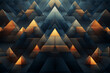 Elegant pixel art featuring a geometric pattern of pyramids, showcasing simplicity and visual symmetry.