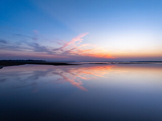 Canvas Print - sunset over the lake