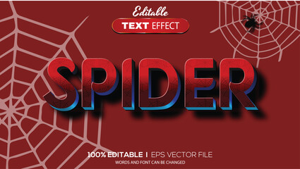 Poster - 3d text effect spider theme