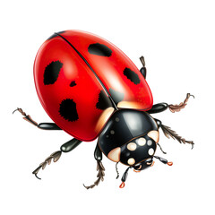 Canvas Print - ladybug on white background