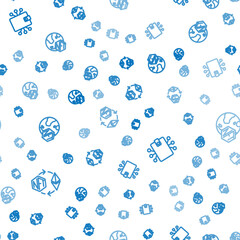 Poster - Set line Ethereum exchange NFT, Cryptocurrency wallet and Digital crypto art on seamless pattern. Vector