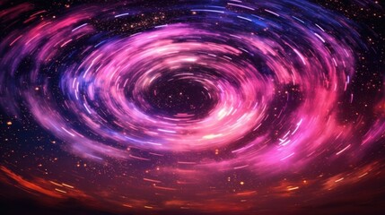 Canvas Print - A purple and blue spiral with stars in the background