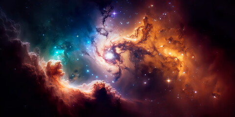 Wall Mural - Starry outer space background texture .Mystical beautiful space.