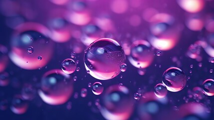 Wall Mural - Violet and purple soap bubbles.