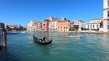 Gondola In Venice , Italy 