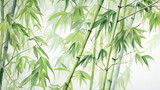 Fototapeta Dziecięca - watercolor bamboo tree.
