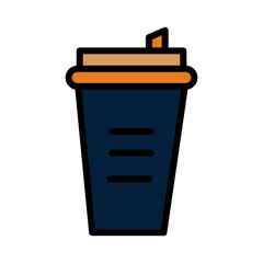 Bottle Drink Sport Filled Outline Icon