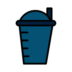 Bottle Drink Sport Filled Outline Icon