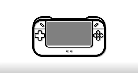 Wall Mural - simple portable game console illustration