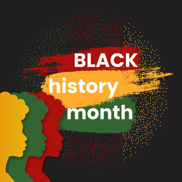 flat black history month horizontal background  illustration design