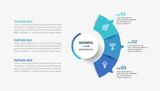 Fototapeta  - Modern business infographic template with 3 options or steps