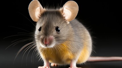 Wall Mural - A close up of a mouse on a table. Laboratory animal, testing model for research.