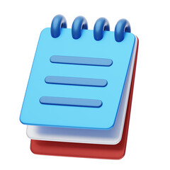 Poster - Notepad 3d Illustration
