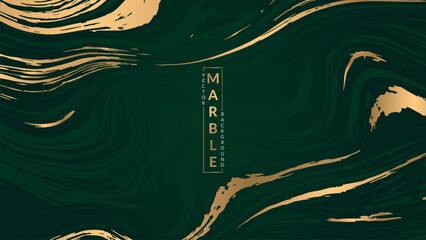 Wall Mural - abstract luxury gold marble stone texture green background. vector illustration.