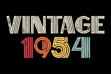 Vintage 1954 Birthday T-Shirt Design