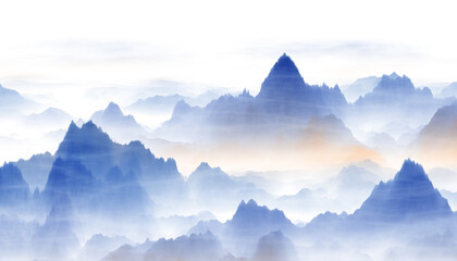 Canvas Print - mountains in the morning