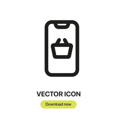 Poster - Smartphone icon vector. Linear-style sign for mobile concept and web design. Smartphone symbol illustration. Pixel vector graphics - Vector.