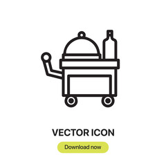 Fototapete - Food Service icon vector. Linear-style sign for mobile concept and web design. Food Service symbol illustration. Pixel vector graphics - Vector.