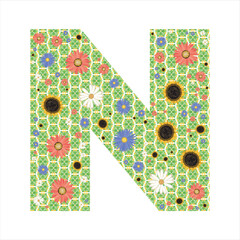 Wall Mural - N letter logo , abstract  N letter , abstract pattren	