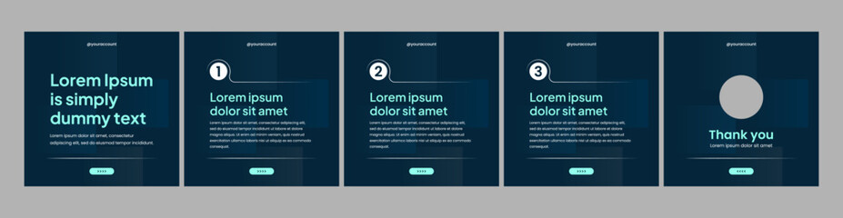 modern carousel slide templates for social media posts