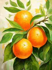 Poster - Tangerine ripe mandarin healthy organic citrus food fruit oranges background juicy