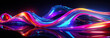 © Mik Saar - Colorful abstract 3D waves of fluid neon liquid