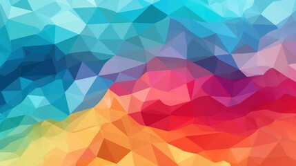 Aufkleber - Colorful Geometric Shapes Abstract Background. Vibrant abstract background with a mosaic of geometric shapes in a spectrum of colors, creative and modern design uses.