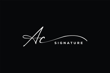 Wall Mural - AC initials Handwriting signature logo. AC Hand drawn Calligraphy lettering Vector. AC letter real estate, beauty, photography letter logo design.