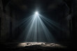 Mystisches Gewölbe mit strahlendem Licht. Atmosphärischer Hintergrund für kreative Bildkompositionen und digitale Kunstprojekte
