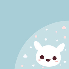 Sticker - Happy cute sweet wallpaper background vector