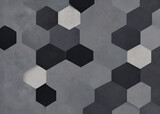 Fototapeta Do przedpokoju - Multicolored patterns with repeating hexagonal mosaics hexagons mosaic background design Modern technology geometric ,Generative AI	