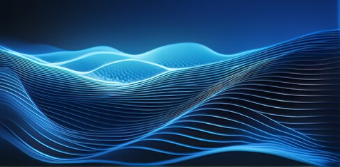Poster - digital business abstract wave technology background the futuristic realm with this captivating wallpaper, the mesmerizing wave of science , creating a visual network of innovation