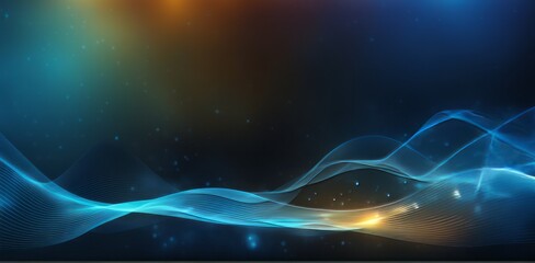 Poster - digital business abstract wave technology background the futuristic realm with this captivating wallpaper, the mesmerizing wave of science , creating a visual network of innovation