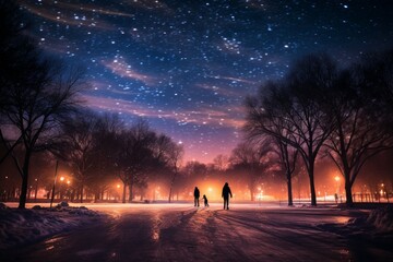 Poster - Ice Skating Under the Stars - Generative AI