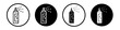 Air freshener icon set. Beauty Hair spray aerosol vector symbol in a black filled and outlined style. Deodrant and Paint spray sign.