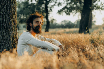 Wall Mural - Jesus Christ Alone in the Garden, Meditating and Praying