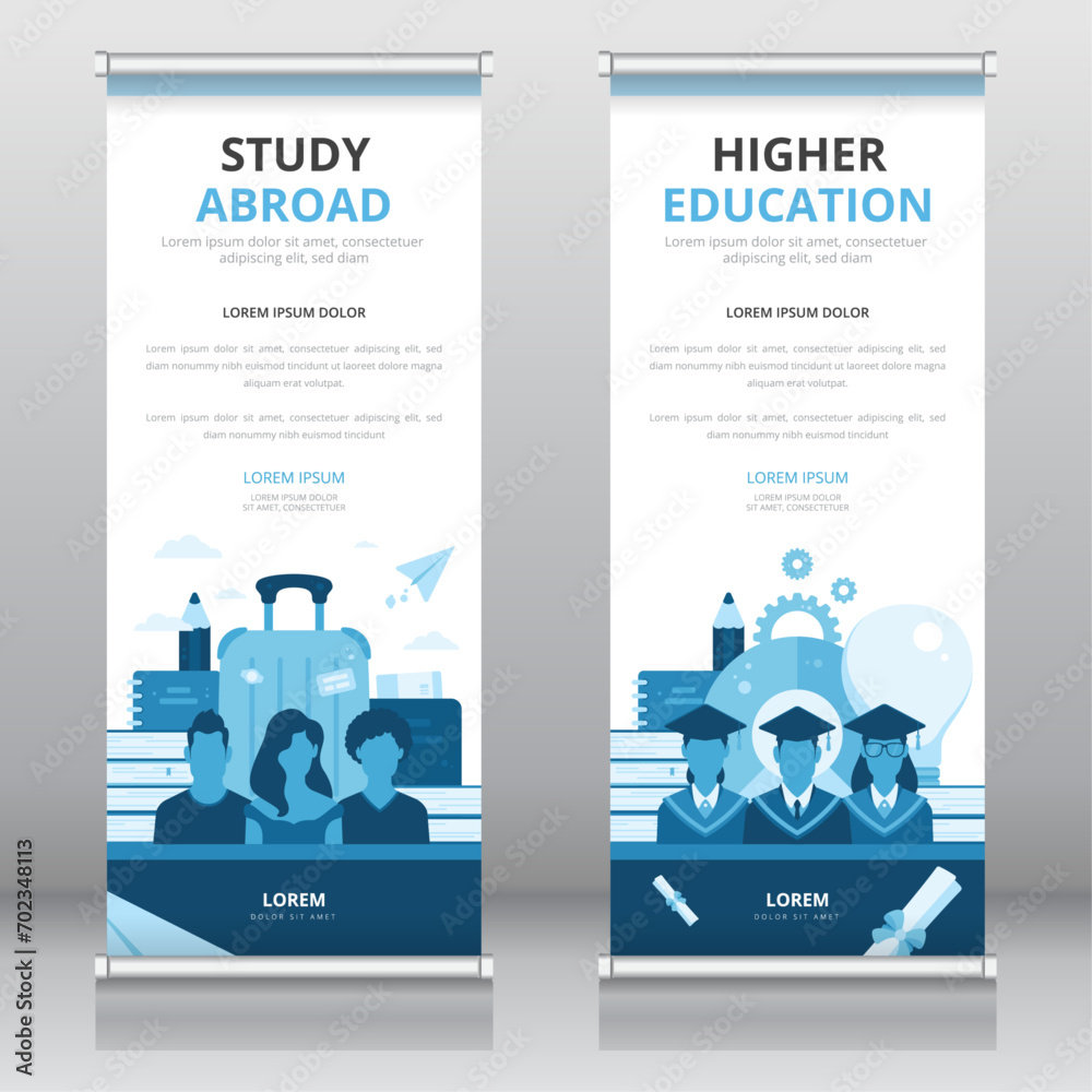 Intraction Program Banner Roll up or retractable banner, standee, X-banner templates for ...