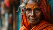 Indian senior woman looking at camera