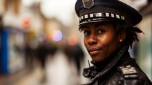 A Woman In A Police Uniform