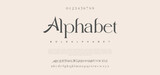 Fototapeta  - Alphabet Abstract minimal modern alphabet fonts. Typography technology vector illustration