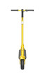 Front view of yellow electric scooter