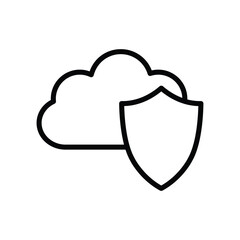 Poster - virtual web cloud icon vector mobile app icon 