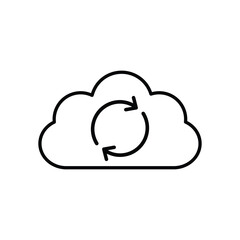 Poster - virtual web cloud icon vector mobile app icon 