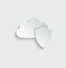 Poster - virtual web cloud icon vector mobile app icon 