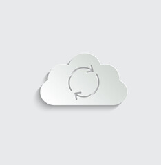 Poster - virtual web cloud icon vector mobile app icon 