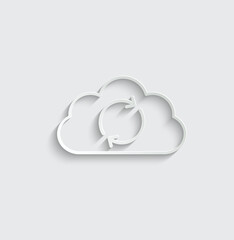 Poster - virtual web cloud icon vector mobile app icon 