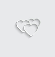 Poster - heart button vector icon love sign