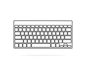 Fototapete - Cartoonish computer keyboard or keypad on light background vector illustration design
